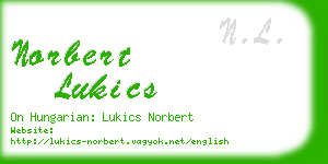 norbert lukics business card